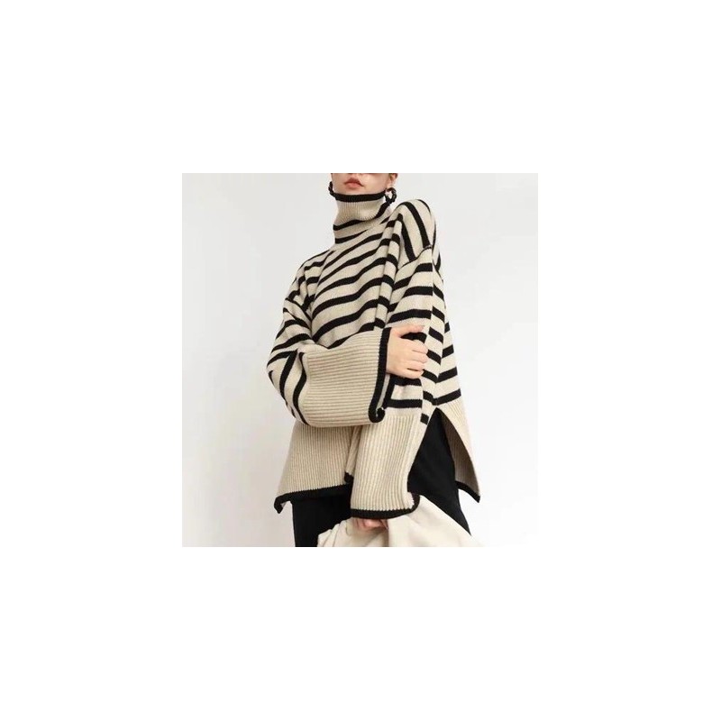 Jersey cuello alto Rayas