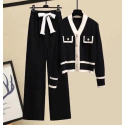 Cárdigan beige y negro