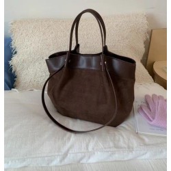 Bolso tela Gamuza Marrón