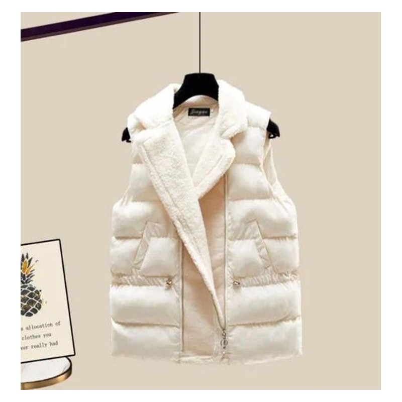 Chaleco invierno cuello ovejero