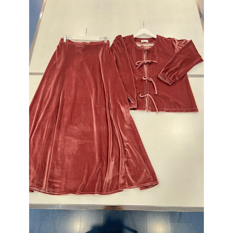 Conjunto terciopelo Rosa