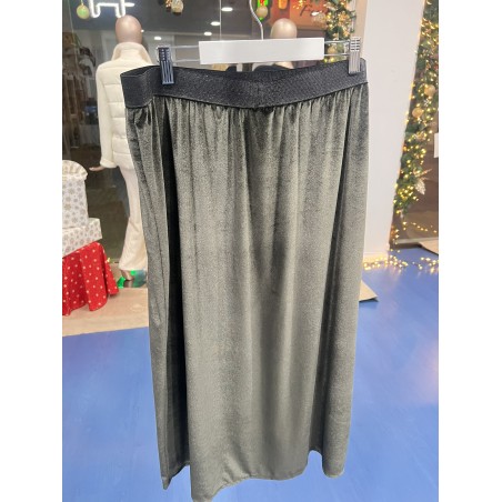 Falda terciopelo verde