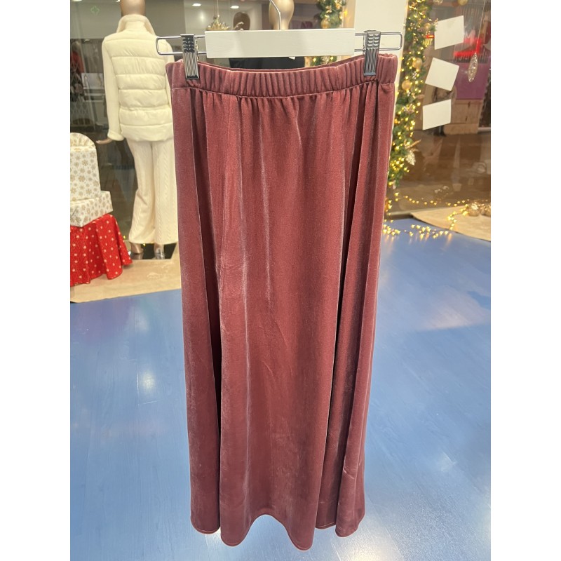 Falda Terciopelo Rosa