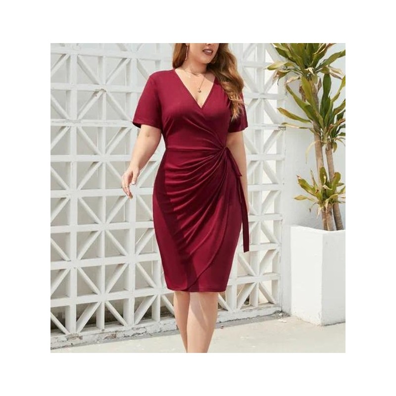 Vestido Cruzado Granate