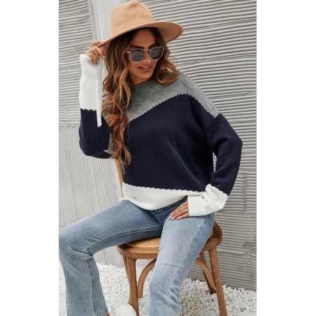 Jersey tricolor grisazulblanco