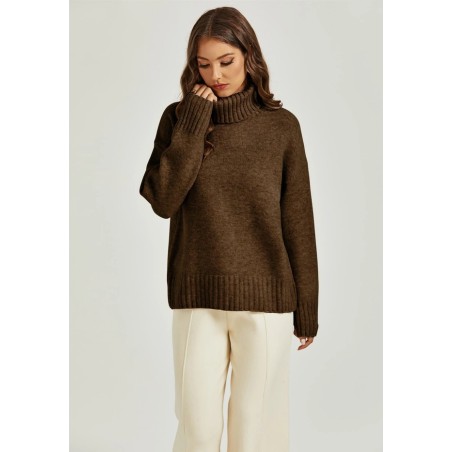 jersey cuello alto punto algodón