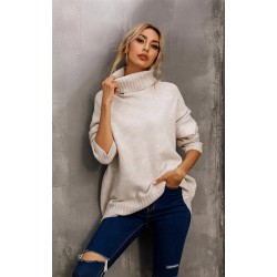 jersey cuello alto punto algodón