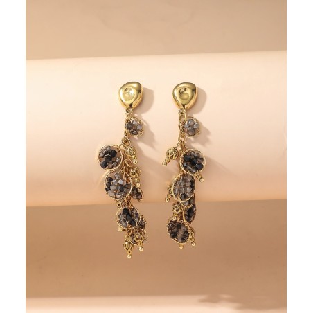 Pendientes boton oro