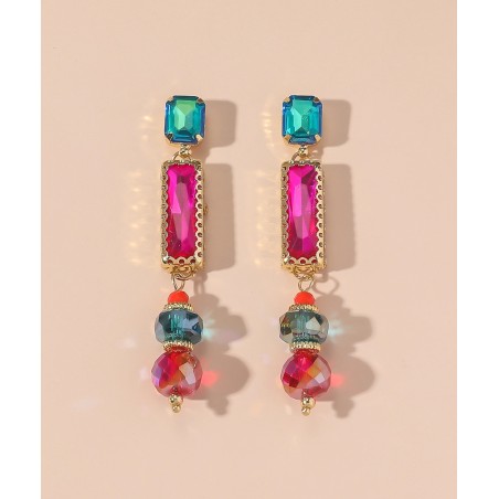 Pendiente colores esmeralda