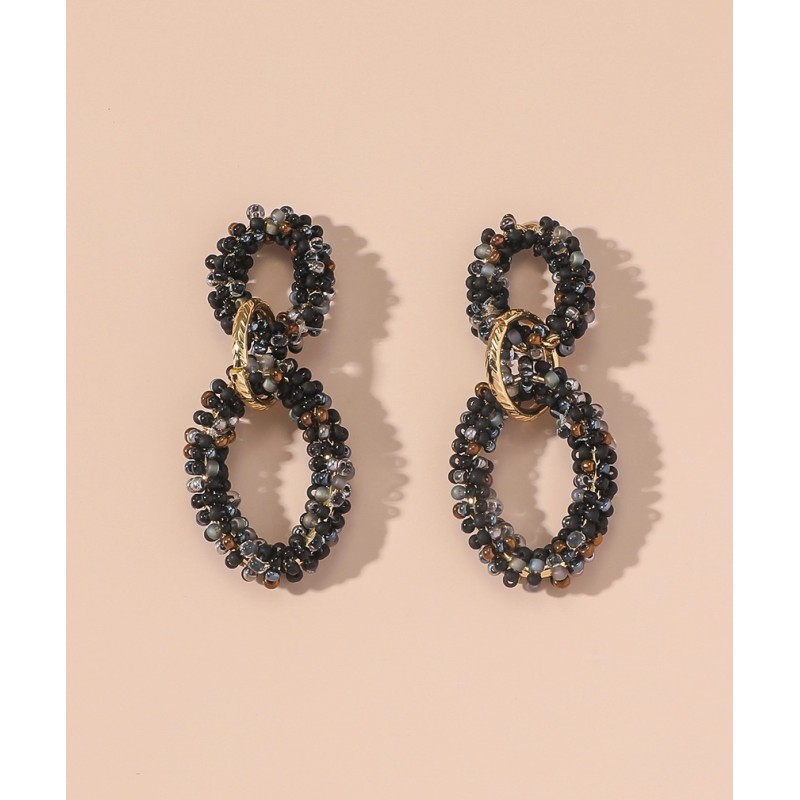 Pendientes caviar negros