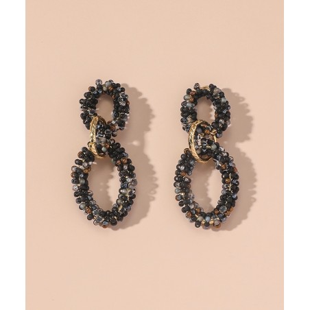 Pendientes caviar negros