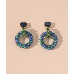 pendientes de botón circulares