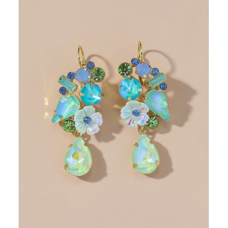 Pendientes dormilonas azul