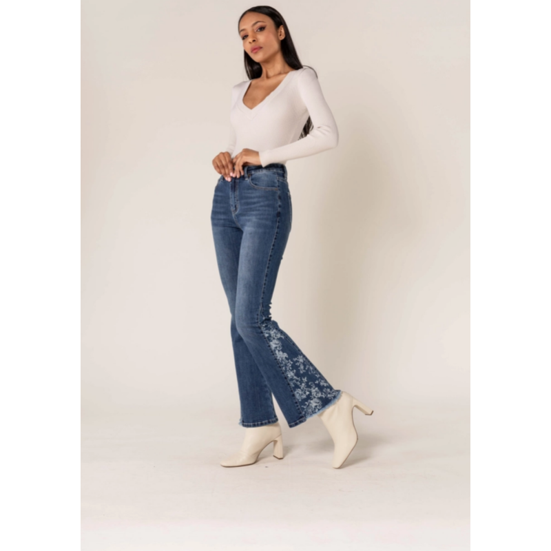 Tejano Bota campana estampado