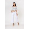 Wide Leg Cropped blanco.