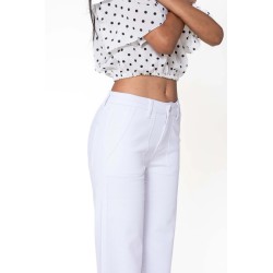 Wide Leg Cropped blanco.
