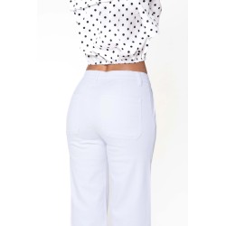 Wide Leg Cropped blanco.