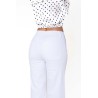 Wide Leg Cropped blanco.