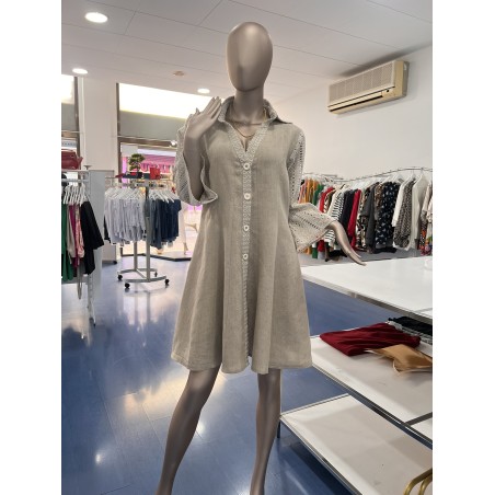 Vestido Lino y Ojalillo