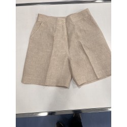 Short lino beige