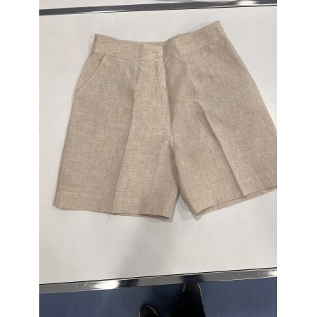 Short lino beige