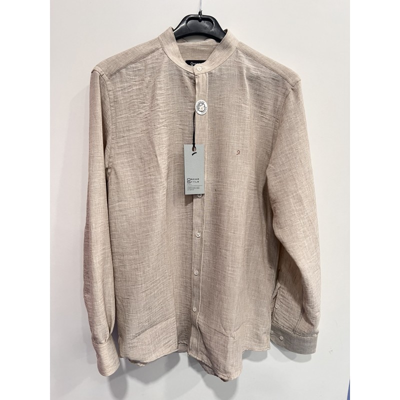 Camisa Hombre lino Beige